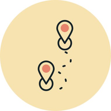 Rotadan. Web simgesi basit illüstrasyon