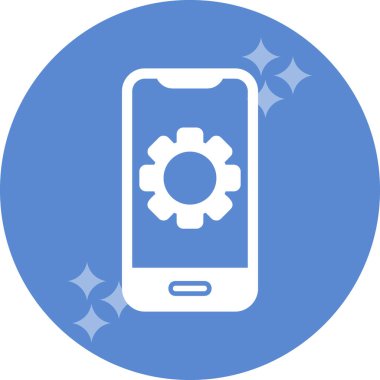 akıllı telefon ayarlama web simgesi vektör çizimi 