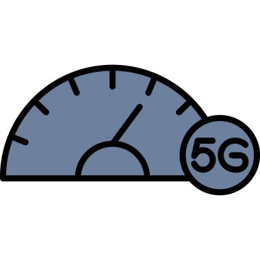 İnternet Hızı 5G simgesi, vektör illüstrasyonu  