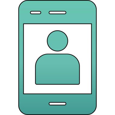 Mobil Kullanıcı simgesinin vektör çizimi