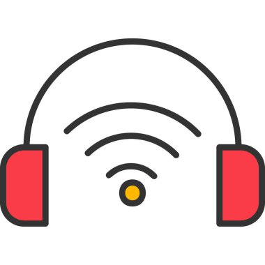 Çevrimiçi Podcast ikon vektör çizimi