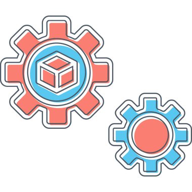 Vitesli ayar simgesi, vektör illüstrasyonu basit tasarım