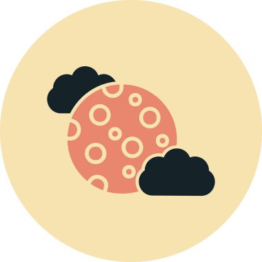 Dolunay simgesi, vektör illüstrasyonu