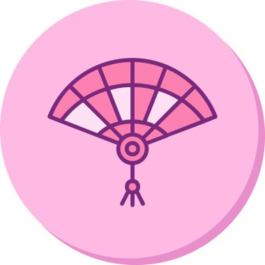 Çin fan web simgesi basit tasarım            