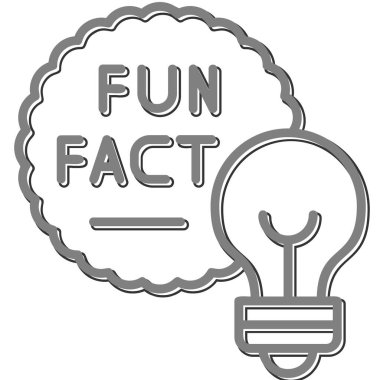 Eğlenceli Gerçekler konuşma balonu web simgesi, vektör illüstrasyonu