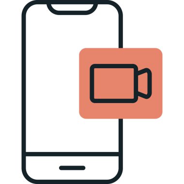 çevrimiçi konferans, illüstrasyon, vektör simgesi