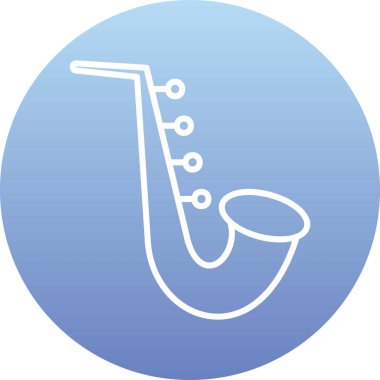 Saksafon. Web simgesi basit tasarım 