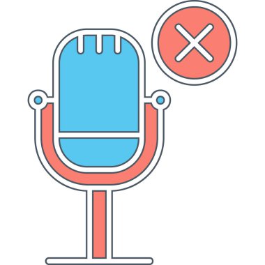 Mikrofon. Web simgesi basit illüstrasyon 