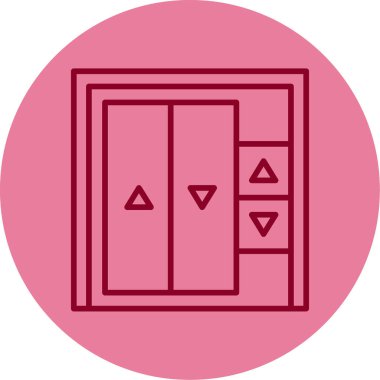 Asansör simgesi, vektör illüstrasyonu basit tasarım