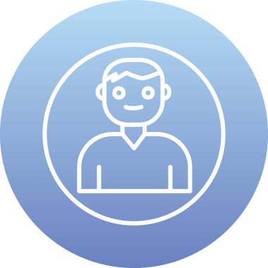 Kullanıcı Hesabı web simgesi basit illüstrasyon