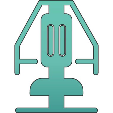 Chest Press makine simgesinin vektör illüstrasyonu