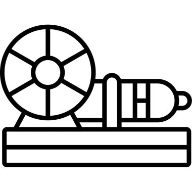 Vektör illüstrasyonu, Motor simgesi biçimi         