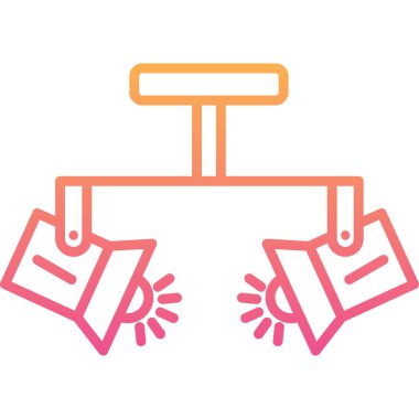 Spotlight simgesi, web basit illüstrasyon