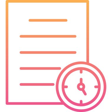 Zamanlama simgesi vektör çizimi alıştırması