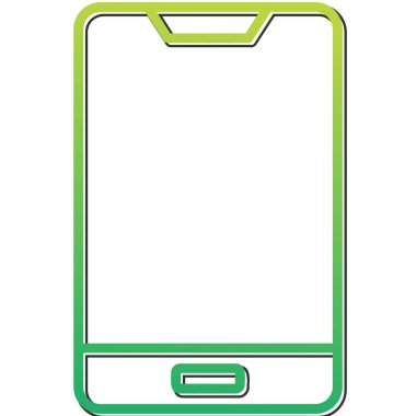 Cep telefonu simgesi, vektör illüstrasyonu 