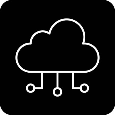 bulut hesaplama ağ simgesi, vektör illüstrasyonu 