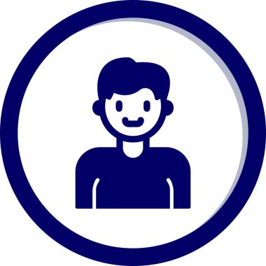 İnsan avatar web simgesi basit illüstrasyon 