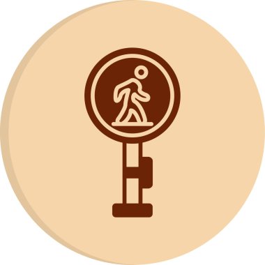 Yürüyüş simgesi vektör illüstrasyonu