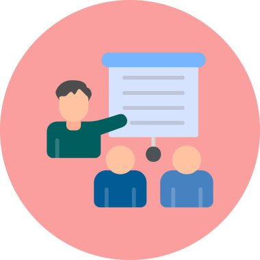 izleyici sunum simgesi vektör illüstrasyonu