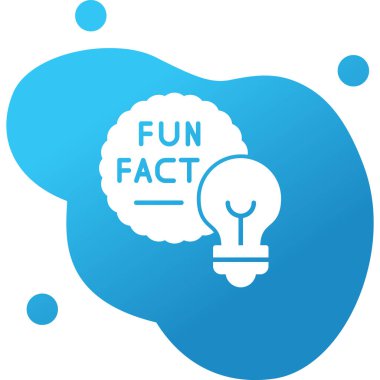 Eğlenceli Gerçekler konuşma balonu web simgesi, vektör illüstrasyonu