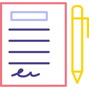 Kalem simgesi çizimi olan planlayıcı