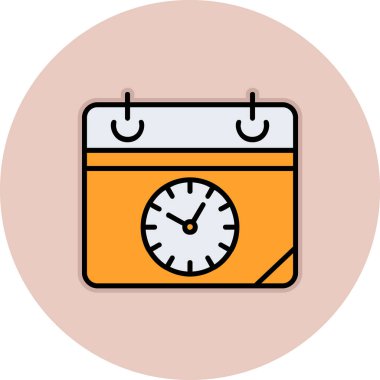 Zamanlama simgesi, vektör illüstrasyonu