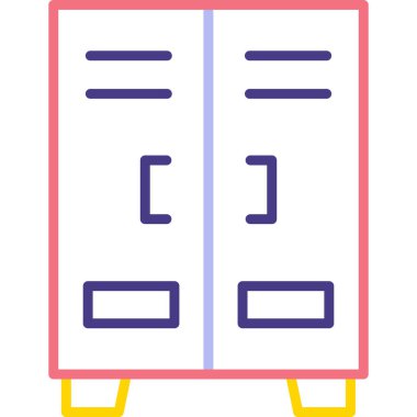 Dolap. Web simgesi basit illüstrasyon  