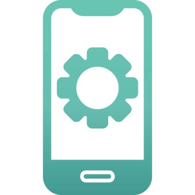 akıllı telefon ayarlama web simgesi vektör çizimi 