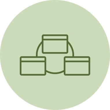 organizasyon yapı simgesi, vektör illüstrasyon basit tasarım