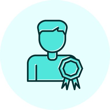 En İyi Çalışan simgesi vektör illüstrasyonu 