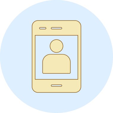 Mobil Kullanıcı simgesinin vektör çizimi