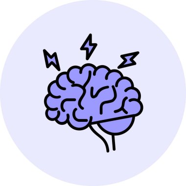 Beyin fırtınası web simgesi, vektör illüstrasyonu 