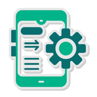 Mobil Ayarlar ikon vektör çizimi