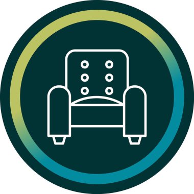 Kol Koltuğu Web simgesi basit illüstrasyon