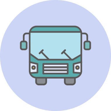 bus simgesi vektör illüstrasyonu