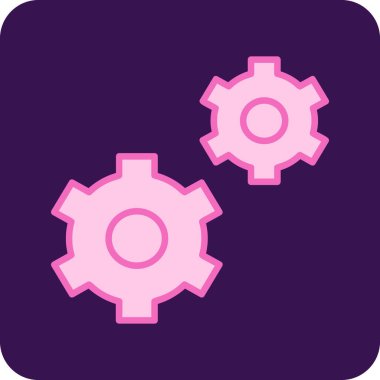 Vitesli ayar simgesi, vektör illüstrasyonu basit tasarım