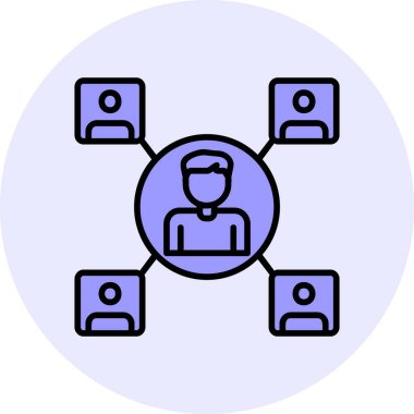 personel dış kaynak simgesi, vektör illüstrasyonu basit tasarım