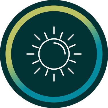 Güneş. Web simgesi basit illüstrasyon 