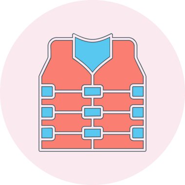 Can yeleği. Web simgesi basit illüstrasyon