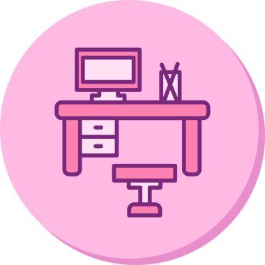 işyeri web simgesi vektör illüstrasyonu