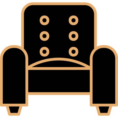 Kol Koltuğu Web simgesi basit illüstrasyon