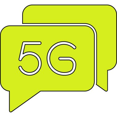 5g konuşma simgesi vektör illüstrasyonu