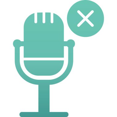 Mikrofon. Web simgesi basit illüstrasyon 