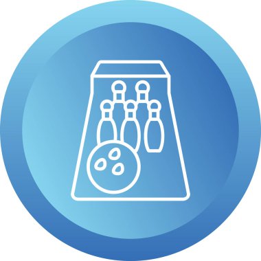 Bowling topu kutsal kişilerin resmi, vektör çizim 