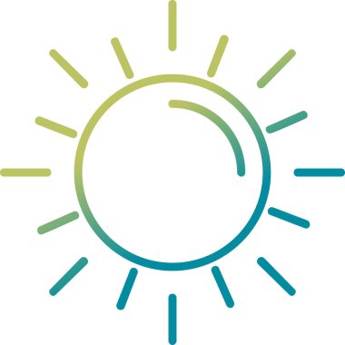 Güneş. Web simgesi basit illüstrasyon 