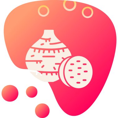 Taro kök simgesi, vektör illüstrasyonu basit tasarım