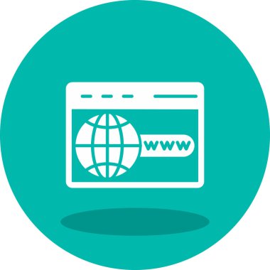 Web tarayıcı simgesi, vektör illüstrasyonu basit tasarım