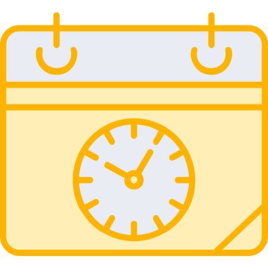 Zamanlama simgesi, vektör illüstrasyonu