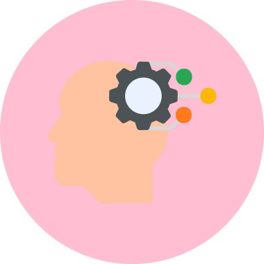 Düşünüyorum. Web simgesi basit illüstrasyon           