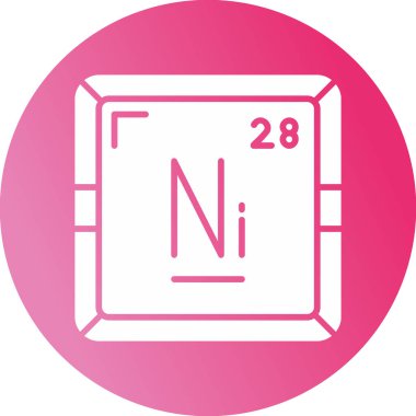 Nikel web simgesi, vektör illüstrasyonu 